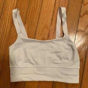 White LULULEMON sports bra